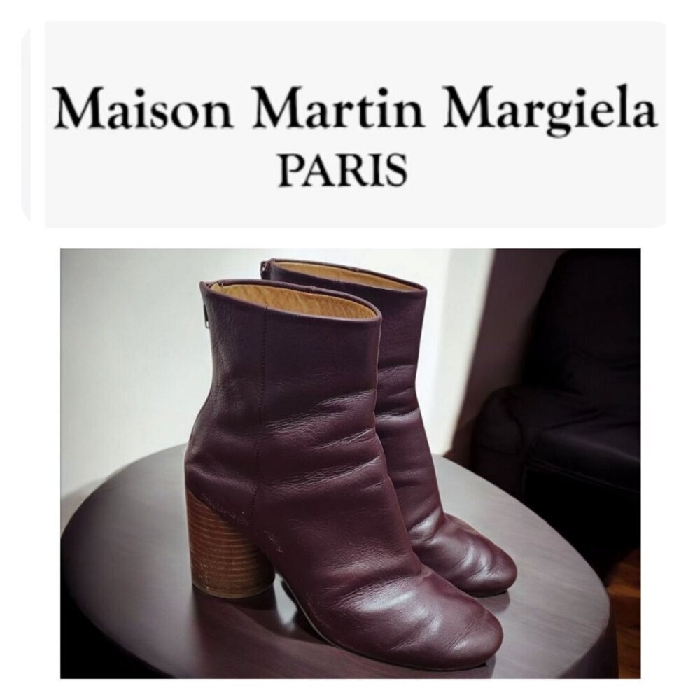 Vintage Maison Martin Margiela Tabi Leather Ankle Boots Size EU 37/US 6.5